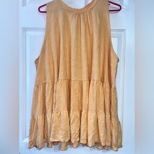 Free People Peach Sleeveless Blouse